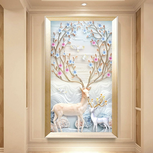 Алмазное алмазное лосей спальня наклейка с бриллиантовой стежкой вертикальная версия полная бриллиантовая вышивка 2017 Новая гостиная простая и современная