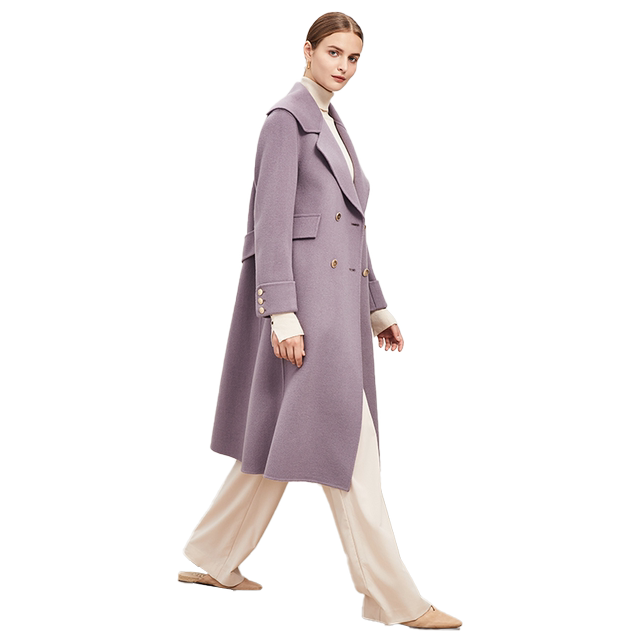 Mid-length high-quality wool coat