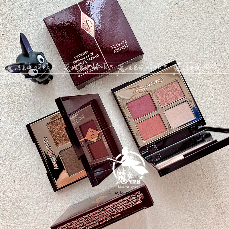 Bảng phấn mắt bốn màu Charlotte Tilbury CT ee / walkofshame / 12 màu gối với hickey bảng phấn mắt cho người mới bắt đầu