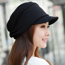 Hat Lady Autumn Winter Sky Soft Duck Tongue Folds Knitted Hat 100 Hitch Warm Hair Line Hat Han Version 100 Lap Fashion Cap Tide