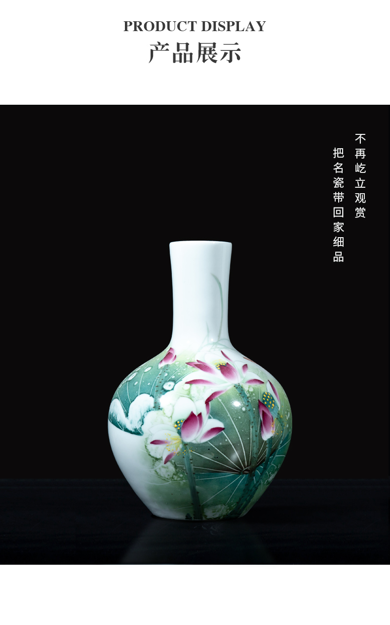 Jingdezhen ceramics master hu, hand - made vases place to live in the sitting room TV ark, decorative arts and crafts