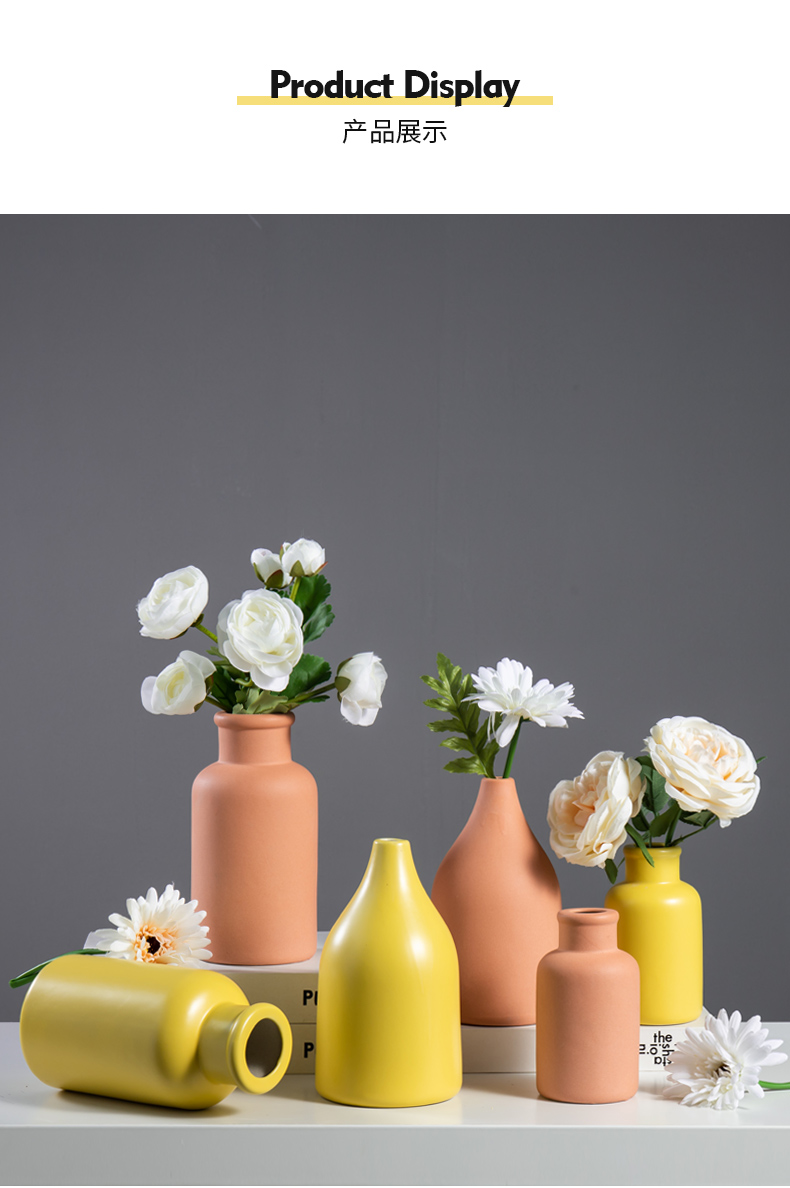 Nordic creative home, ceramic vases, flower, flower implement I sitting room desktop contracted office furnishing articles ornament