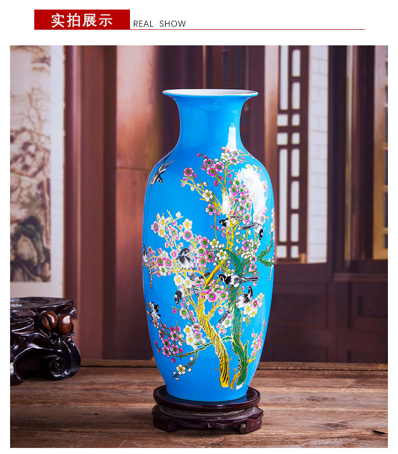 Jingdezhen ceramic vases, flower implement flower arranging decorations modern sitting room porch desktop furnishing articles contracted household decoration