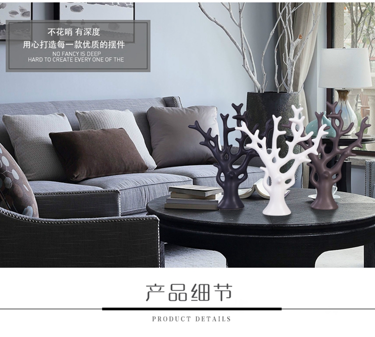 Nordic new rich creative household act the role ofing is tasted wine sitting room adornment ceramic tree furnishing articles housewarming gift