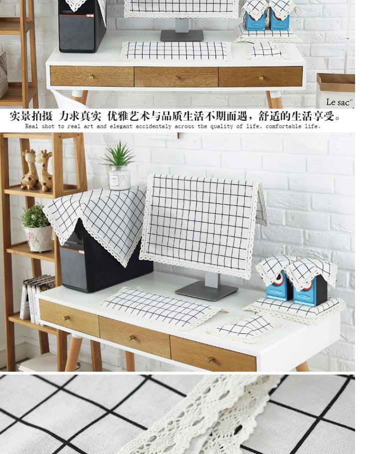 Vỏ máy tính che bụi bảo vệ Màn hình LCD che màn hình máy tính để bàn tối giản hiện đại 24 27 inch 32 inch - Bảo vệ bụi áo điều hoà