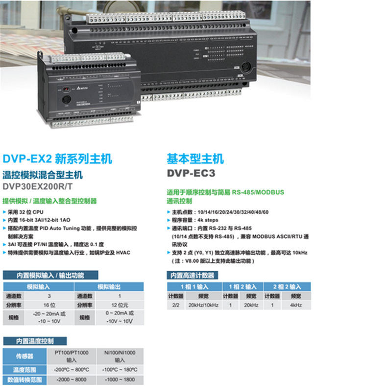 台达PLC可编程控制器DVP40EC00R3 40点继电器主机 全新原装产品 台达