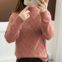 Pullover sweater women wear outside autumn and winter 2021 autumn and winter new thickened loose foreign style top long-sleeved base shirt