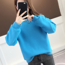 Lake blue sweater women loose Korean version 2021 new autumn and winter thin section hooded autumn and winter coat women tide ins