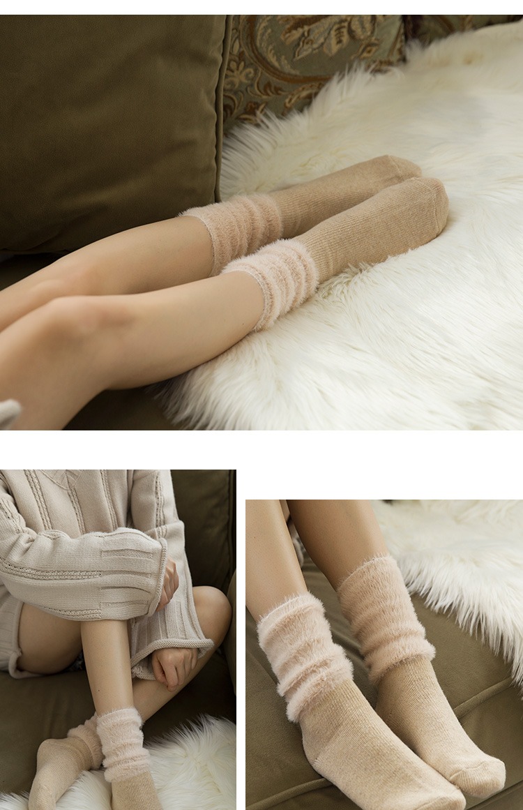 Mua hai tặng một đống vớ nữ mùa thu và mùa đông cá tính nước Hàn chồn dày vớ cotton ấm trong vớ Hàn Quốc vớ cao cổ