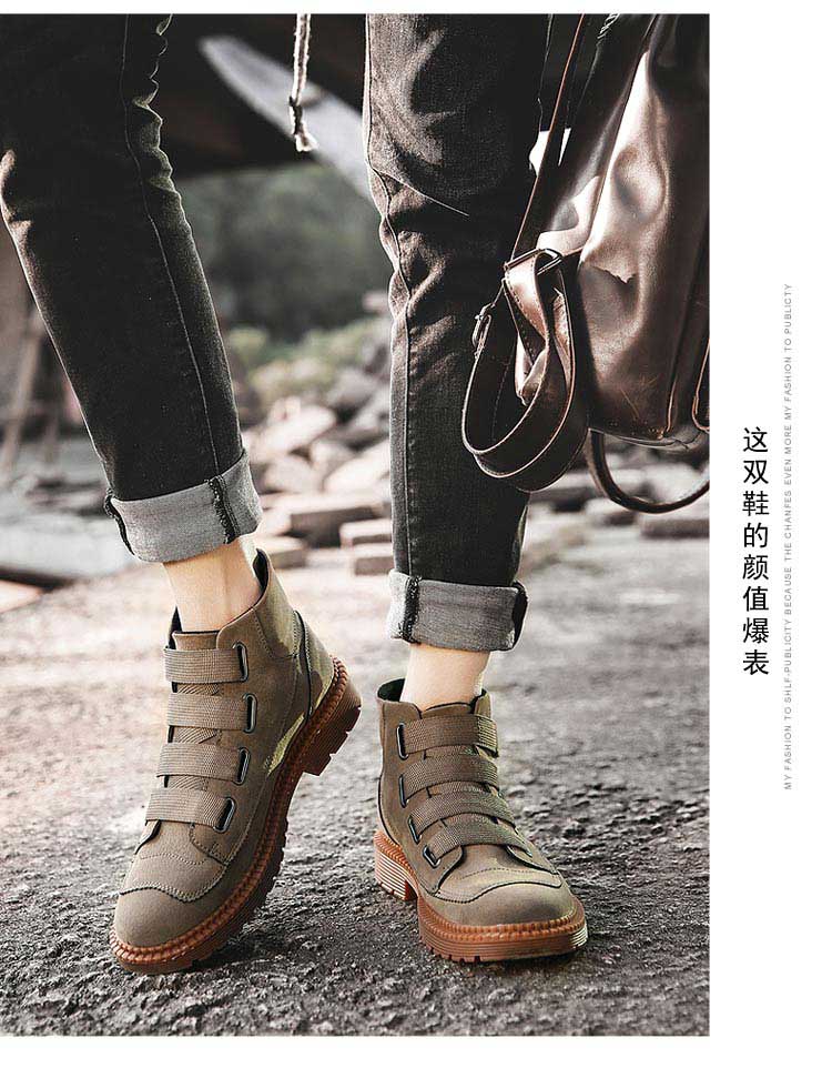 Mùa đông tuyết boots nam của Anh thủy triều của nam giới khởi động cộng với nhung bông giày boots Martin khởi động ở nam cao của giày dụng cụ khởi động quân sự giầy nam đẹp