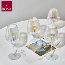 New products Czech original Imported RONA Rainbow Crystal Red Wine Glass Goblet Glass Goblet with Gradient Wine Glass