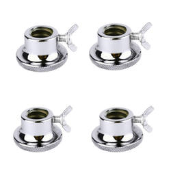 Electroplated Dumbbell Barbell Accessories Universal Hexagonal Nut Screw Cap 25mm Anti-Slip Rubber Pad Nut Star Nut