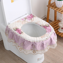 Pastoral floral toilet ring toilet toilet seat toilet cushion toilet seat cushion single circle Oval Oval