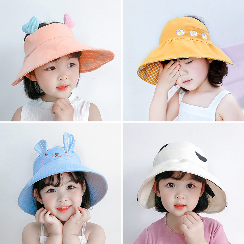 Girl Sun Protection Sun Protection Child Hat Sun Hat Summer Thin Air Top Breathable Baby Beach Cap Anti UV