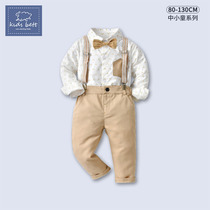 2021 Gentleman baby two boys autumn winter clothes male baby belt pants suit handsome year old dress