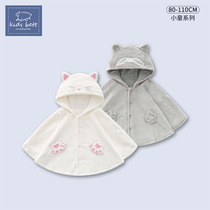 Autumn and winter baby girl cloak coral velvet warm out windproof cold newborn baby shawl cloak