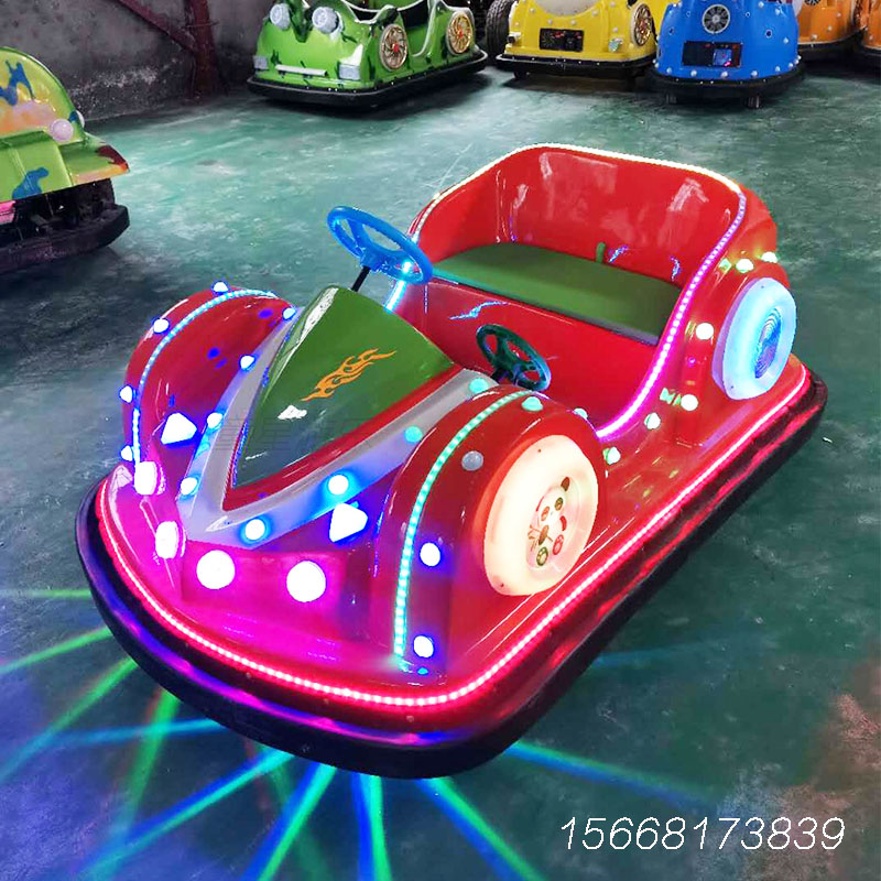 Square stall double electric glow toy racing car new bumper car indoor and outdoor large children's play equipment