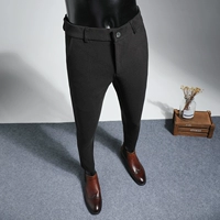 Толстые шерстяные черные брюки KE1003