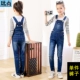 Bộ đồ yếm cho bé gái 2018 mùa xuân mới phiên bản Hàn Quốc 6-13 tuổi Cậu bé denim hai mảnh yếm trẻ em