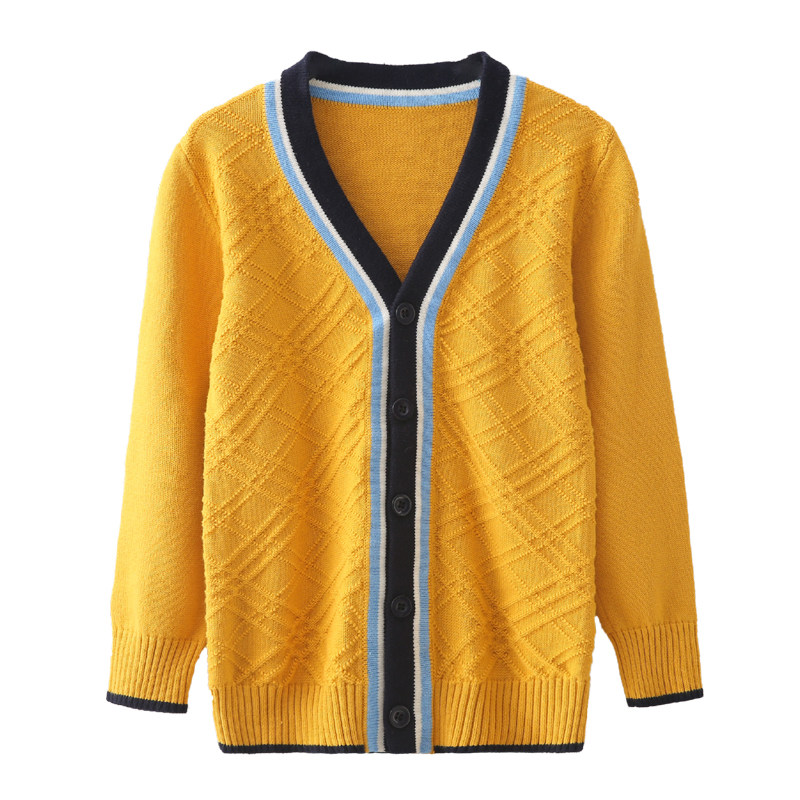 Boy cardigan sweater jacket children Korean version of spring and autumn clothing in the eldest