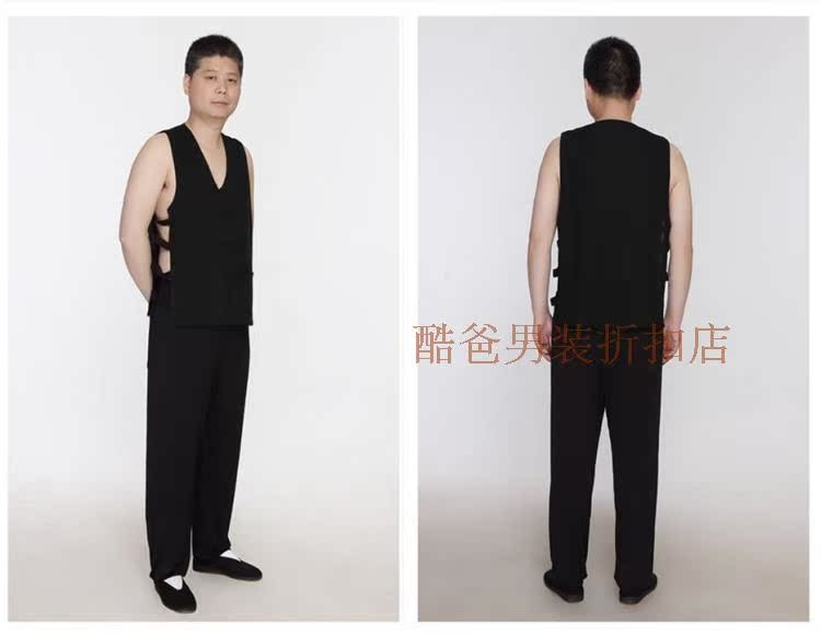 Chất liệu cotton và vải lanh trung niên Tang phù hợp với áo vest nam - Áo vest cotton áo vest dạ nam