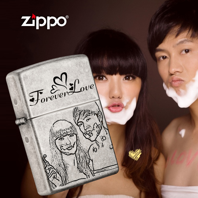 zippo lighter genuine original clothing copper mirror DIY deep engraving photo custom lighter zippo