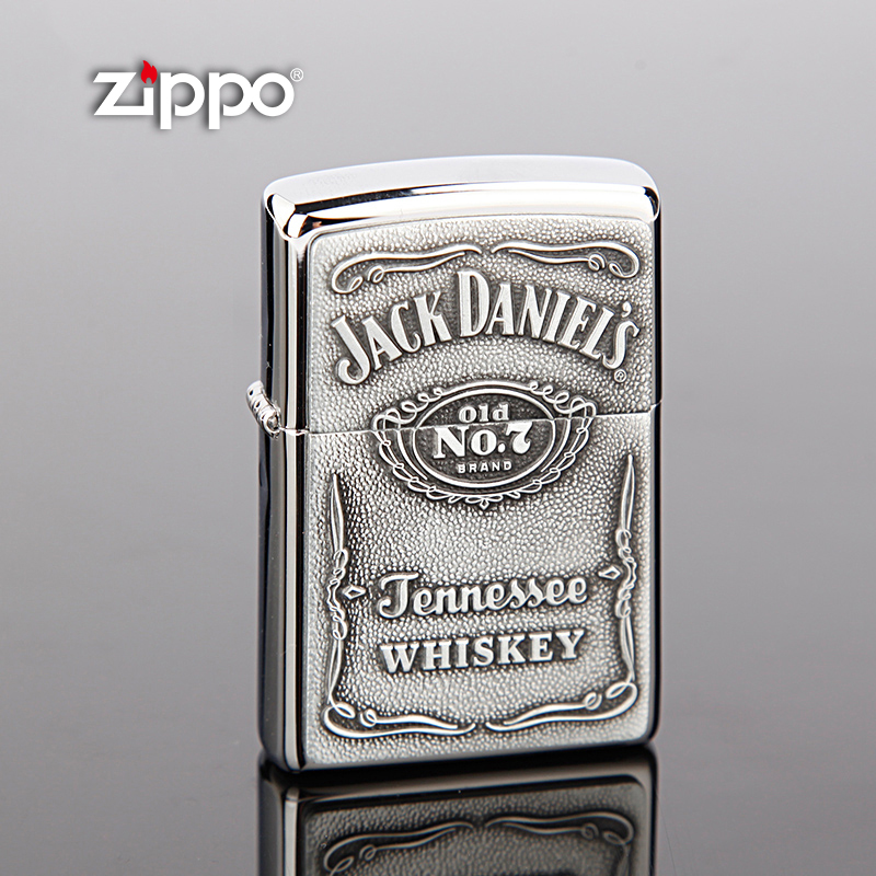 Original Loaded Zippo Lighter Patch Silver Color Jack Denny Wine Mark 250JD 427 Special Cabinet Commemorative