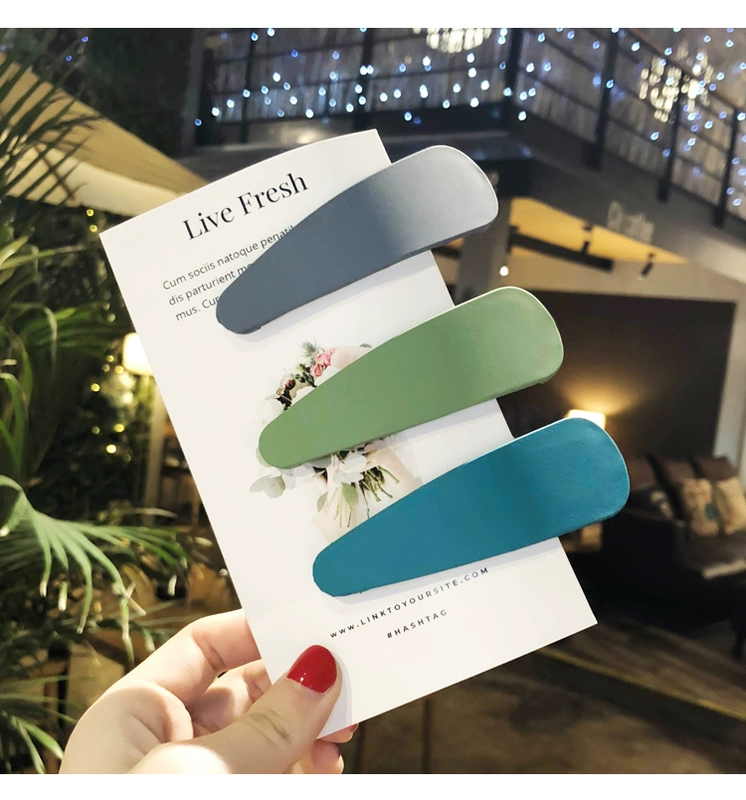 Hàn Quốc net màu đỏ kẹp tóc màu kẹo mờ bên clip cô gái hàn quốc tóc mái ngố kẹp macaron bb clip kẹp tóc headdress - Phụ kiện tóc