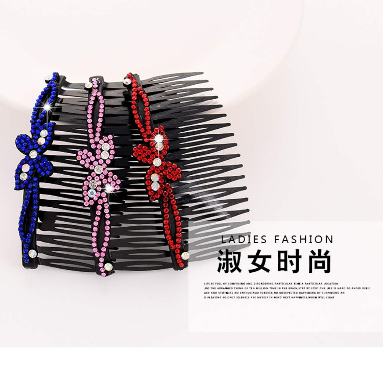 Chải tóc kẹp tóc mũ nón Hàn Quốc dành cho người lớn rhinestone clip tóc hoang dã chống trượt cắm lược bangs lược tươi đầu clip phụ kiện tóc băng đô nữ