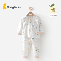 Tong Tai Baby Underwear Suit Pure Cotton Children Autumn Clothes Autumn Pants Boy Clothes Baby Hit Bottom Inside Wearing Pyjamas Spring Autumn