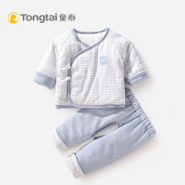 Tongtai new baby kimono open crotch cotton set baby autumn and winter 0-3 months full cotton warm cotton cotton cotton baby coat