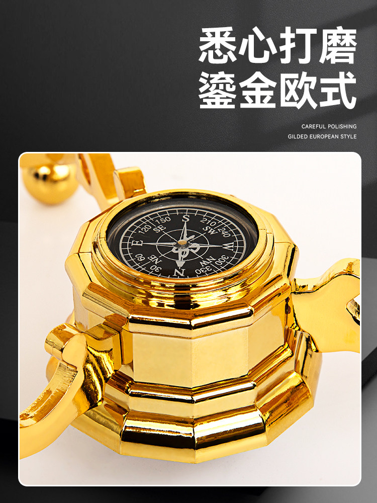 Vintage Globe Ornament, Light Luxury, High-End, Large, Extra-Large, Official Flagship Store, Study, Office, Desktop, Living Room, Entrance, Home Decoration, Gift for Leaders, Retirement, Housewarming, Opening Ceremony