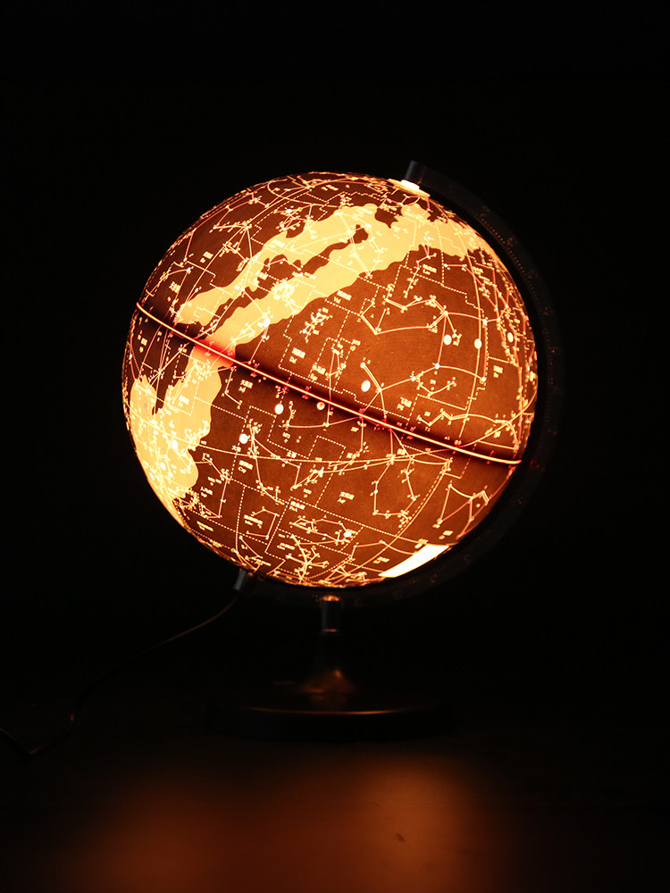 Large Transparent Globe with Lights, Celestial Globe Ornament, Earth Globe Model, Universe Celestial Body Instrument, Birthday Gift for Boys, Constellation Gift, Geography Teaching Tool, Instrument, Enlightenment Toy for Middle and High School Students