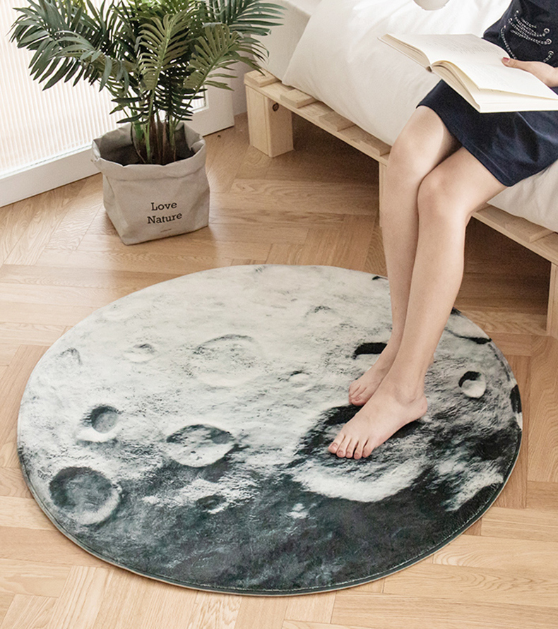[Thảm tròn] Bắc Âu ins gió phòng ngủ phòng khách mat hiện đại tối giản giỏ sang trọng mat - Thảm thảm chơi cho bé