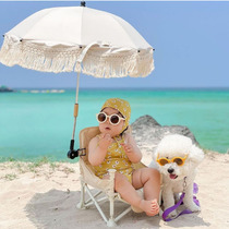 Childrens photography props outdoor picnic folding stool chair exterior baby photo beach sunscreen new umbrella