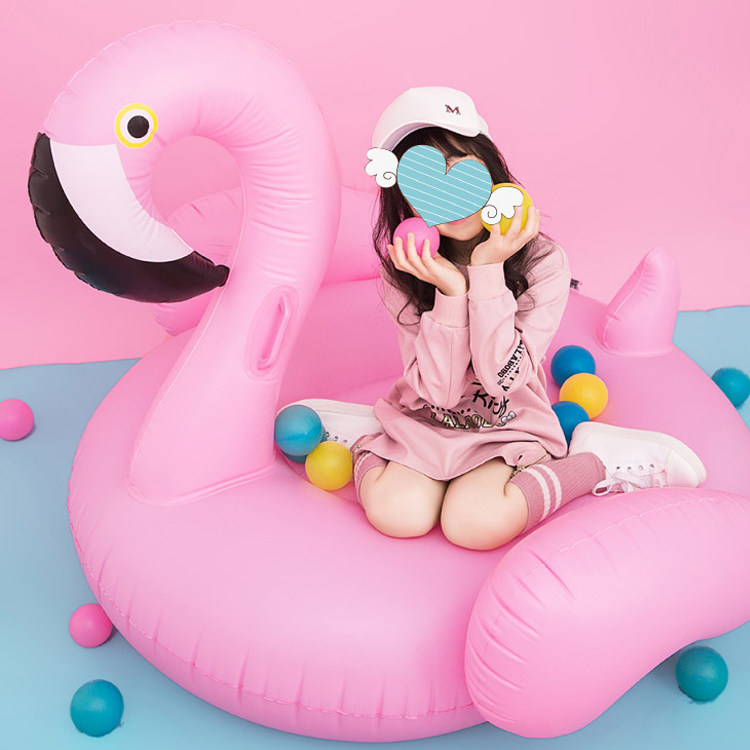 Ins wind children's photography props pink flamingo mount photo studio indoor photo beach creative inflatable floating row