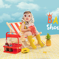 Childrens photo props photo studio photo red beach chair folding stool indoor real photography creative ornaments
