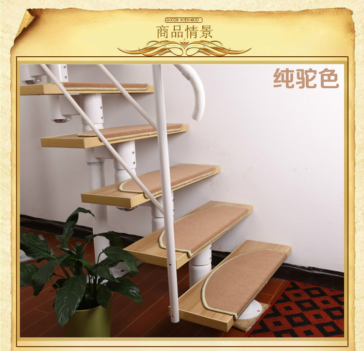 Hộ gia đình gỗ rắn cầu thang thảm mat bước mat từ keo tự dính cưới màu đỏ tinh khiết non-slip thảm tùy chỉnh mat thảm lót ghế sofa