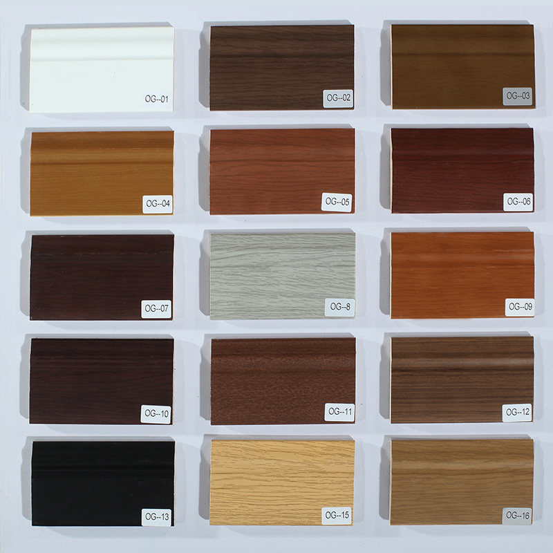 European-style white paint PVC skirting line living room antique skirting board pure solid wood floor sticker corner corner line