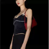 Красная модная сумка подмышку, ретро сумка на одно плечо, осенняя