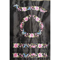 Light pink Hanfu heavy industry clothing embroidery intangible cultural heritage satin embroidery peony pattern womens robe accessories