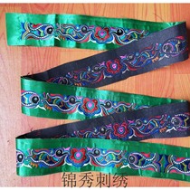 Birds clothing embroidered lace clothing intangible cultural heritage blue embroidery peony pattern mens and womens robe accessories