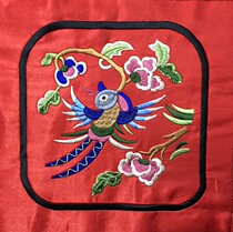 Ethnic wind machine embroidery small square flower piece embroidery