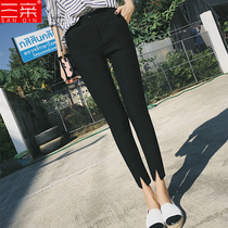 Leggings womens outer wear thin spring 2020 new Korean version of the wild summer nine-pronged casual black pants