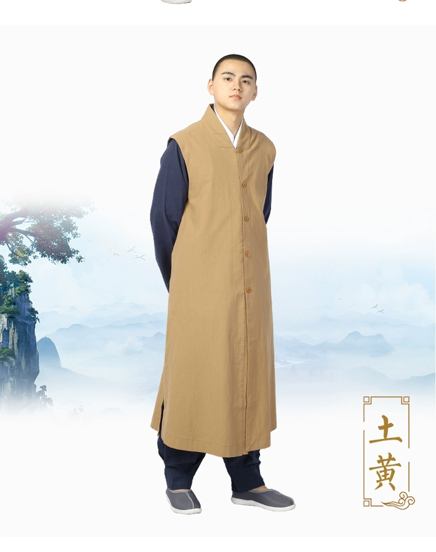 Shang Yuan Shang Yuan cotton mười màu truyền thống 僧 quần áo dài gamma vest áo vest dài quần áo vòng hoa 麻 chất đầy bông áo ba lỗ tập gym