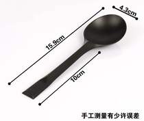 Plastic disposable black fire beetle rice spoon big head packed fast food spoon thickened and lengthened 1000 pieces