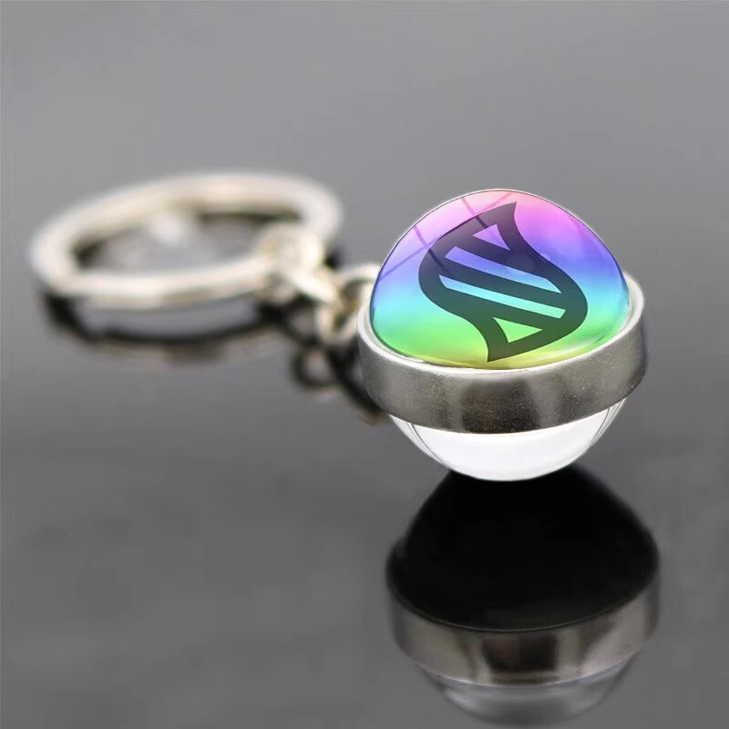 Pokémon Mega Evolved Stone Keychain Mega Evolved Pendant Crystal Glass Ball Student Bag Pendant Dream
