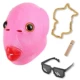 B88-Pink Fish Monster Hand [Ожерелье+солнцезащитные очки+сигары]
