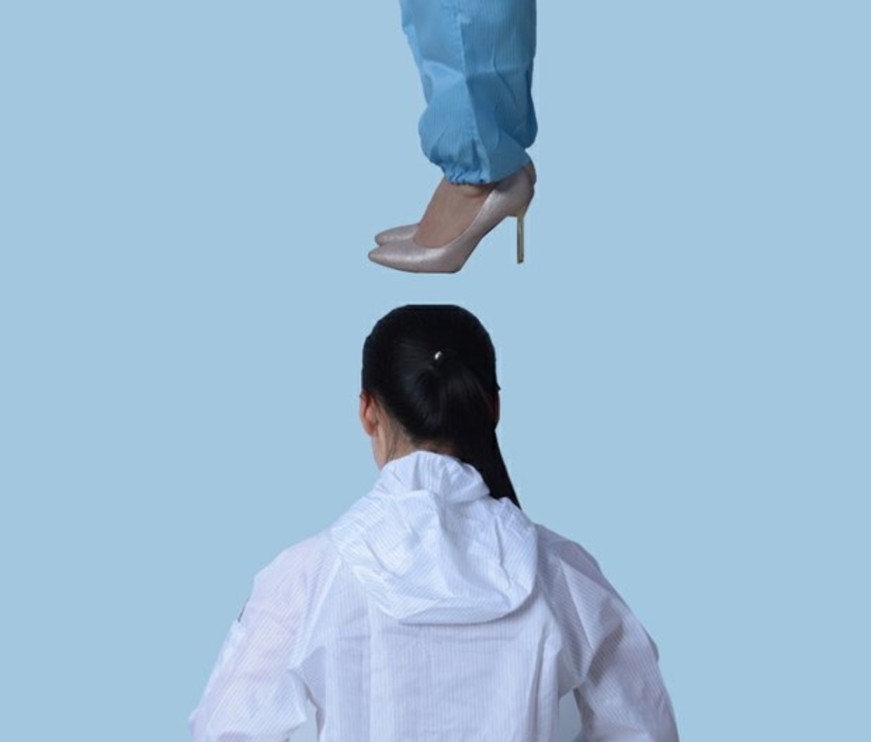 Mùa hè mỏng phần chống tĩnh điện hội thảo quần áo phù hợp với quần áo bảo vệ chống bụi thực phẩm chống bụi dụng cụ chia tách với nắp quần sooc nam