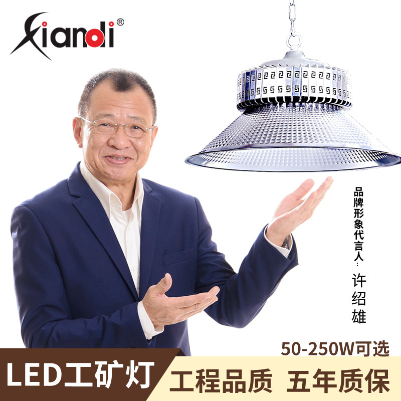 Fin lamp led work safety lamp plant lamp hanging lamp super-bright factory workshop warehouse lampshade industrial lighting lamp 100W